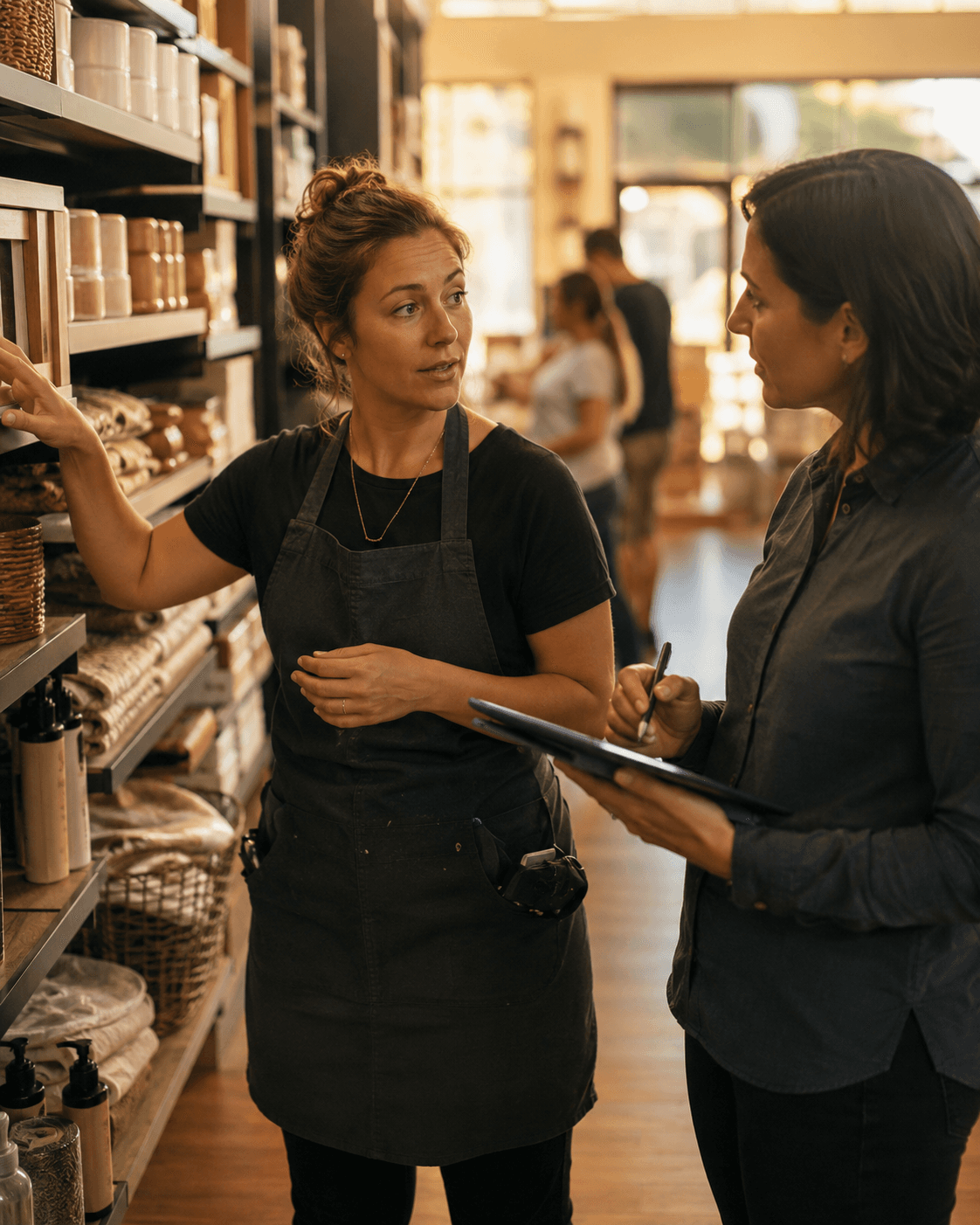 Retail floor staff at a store